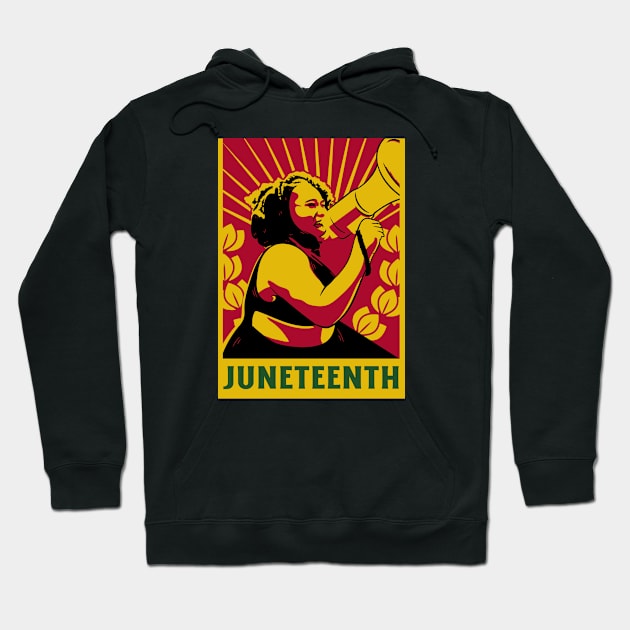 Your Voice Matters - Juneteenth Hoodie by Rachel Garcia Designs